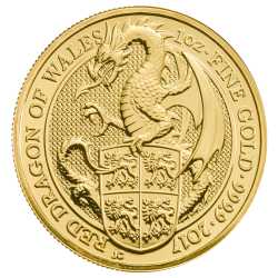 2017 1 oz Queen's Beasts Gold Coin - The Dragon of Wales