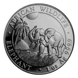 2017 Somalian Elephant 1 oz Silver Coin