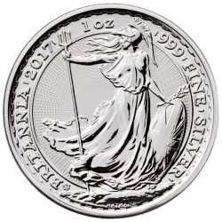 2017 1 oz Silver Britannia Coin BU - 20th Anniversary Privy