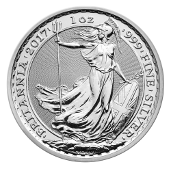 2017 1 oz Silver Britannia Coin BU