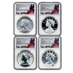 2017 American Liberty Silver NGC MS/PF-70 4 Medal Set