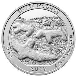 2017 Effigy Mounds ATB 5 oz Silver Coin - America The Beautiful