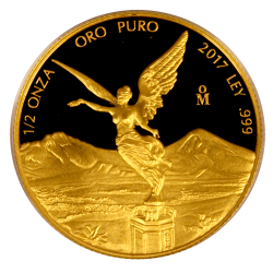 2017 Mexican Gold Libertad Proof Coin 1/2 oz