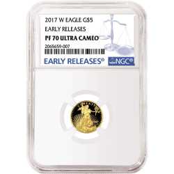 2017-W 1/10 oz Proof Gold American Eagle NGC Early Releases PF-70 Ultra Cameo