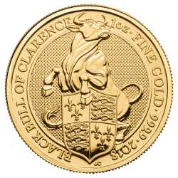 2018 1 oz Gold Queen's Beasts Black Bull of Clarence