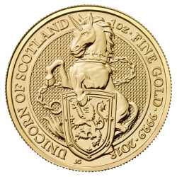 2018 1 oz Gold Queen's Beasts Unicorn of Scotland