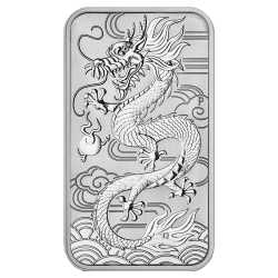 2018 Perth Mint Dragon Silver Bar Coin 1 oz