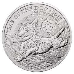 2018 British Year of the Dog Silver Coin 1 oz