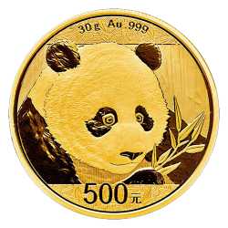 2018 30 Gram Chinese Gold Panda Coin BU