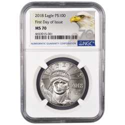 2018 NGC FDOI MS-70 Platinum American Eagle Coin