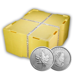 2018 Silver Maple Leafs Monster Box - 500 1 oz Coins