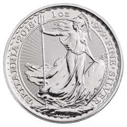 2018 Silver Britannia Coin BU 1 oz