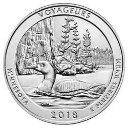 2018 Voyageurs 5 oz Burnished Silver Coins| America The Beautiful