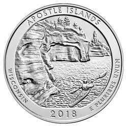 2018 Apostle Islands ATB 5 oz Burnished Silver Coins| America The Beautiful