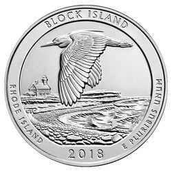 2018 Block Island ATB 5 oz Burnished Silver Coins| America The Beautiful