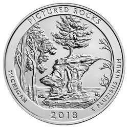 2018 Pictured Rocks ATB 5 oz Burnished Silver Coins| America The Beautiful