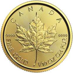 2019 1/10 oz Canadian Gold Maple Leaf Coin BU