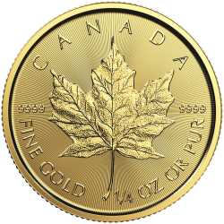 1/4 oz Canadian Gold Maple Leaf Coin - Random Year