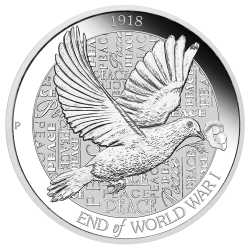 2018 2 oz Perth Mint Piedfort Dove Silver Coin - Next Generation Series