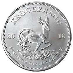 2018 South African Silver Krugerrand Coin 1 oz