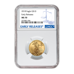 2018 1/4 oz NGC MS-70 Early Releases Gold American Eagle