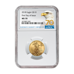 2018 1/4 oz NGC MS-70 First Day Of Issue Gold American Eagle (70 Label)