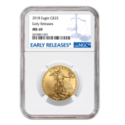 2018 1/2 oz NGC MS-69 Early Releases Gold American Eagle
