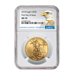 2018 1 oz NGC MS-70 First Day of Issue Gold American Eagle (70 Label)
