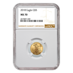 2018 1/10 oz NGC MS-70 Gold American Eagle