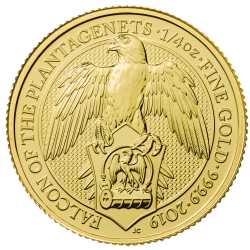 2019 1/4 oz Queen's Beasts Falcon of the Plantagenets Gold Coin