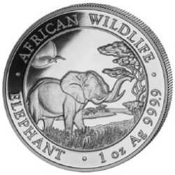 2019 Somalian Elephant Silver Coin 1 oz