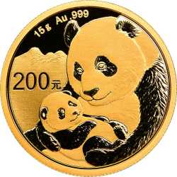 2019 15 Gram Chinese Gold Panda Coin BU