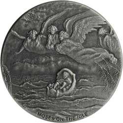 2019 2 oz Moses On The Nile Biblical Silver Coin Series