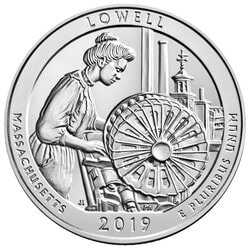 2019 Lowell National Park ATB 5 oz Burnished Silver Coin | America The Beautiful