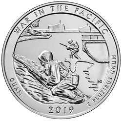 2019 US Mint War in the Pacific 5 oz Burnished Silver Coin - America The Beautiful