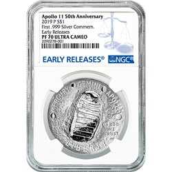2019 NGC PF-70 Apollo 11 Silver Dollar - Early Releases