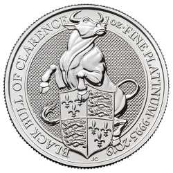 2019 1 oz Queen's Beasts Black Bull Platinum Coin