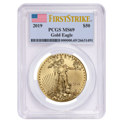 2019 1 oz PCGS MS-69 First Strike Gold American Eagle