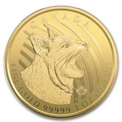 2020 1 oz Canadian Bobcat Gold Coin - .99999 in Assay