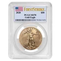 2020 1 oz PCGS MS-70 FS American Gold Eagle Coin