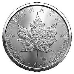 2020 1 oz Canadian Silver Maple Leaf Coin BU