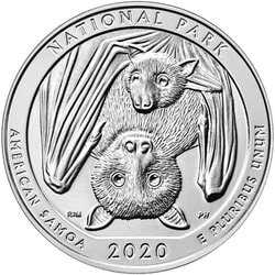 2020 US Mint ATB National Park of American Samoa 5 oz Burnished Silver Coin