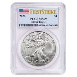 2020 PCGS MS-69 First Strike American Silver Eagle
