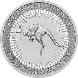 2021 1 oz Australian Platinum Kangaroo Coin BU