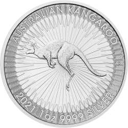 2021 1 oz Australian Silver Kangaroo Coin BU