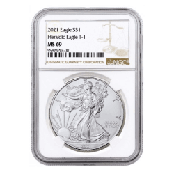 2021 NGC MS-69 American Silver Eagle Coin (Brown Label)