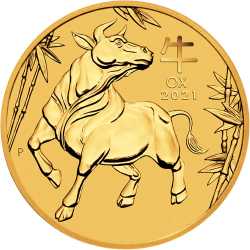 2021 1/20 oz Year of the Ox Gold Coin - Perth Mint Lunar Series III