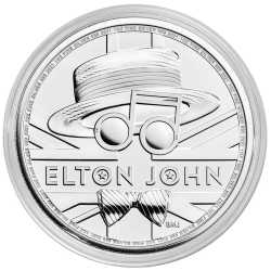 2021 1 oz British Music Legends Elton John Silver Coin