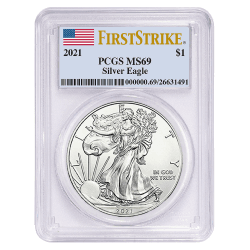 2021 PCGS MS-69 First Strike American Silver Eagle