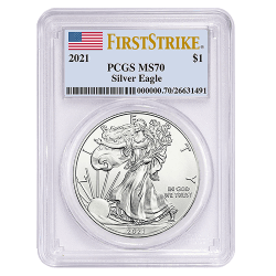 2021 PCGS MS-70 First Strike American Silver Eagle
